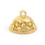 Bild von Messing Perlkappen mit Öse Hut Vergoldet Hohl (für 10mm D Perlen) 11mm x 11mm 3 Stück                                                                                                                                                                         