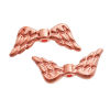 Picture of Zinc Based Alloy Spacer Beads Wing Rose Gold 19mm x 8mm, Hole: Approx 1.5mm, 50 PCs
