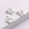 Picture of Brass Charms Bear's paw Silver Tone 17mm( 5/8") x 14mm( 4/8"), 2 PCs                                                                                                                                                                                          