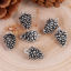 Picture of Zinc Based Alloy 3D Pendants Pine Cone Antique Silver Color 34mm(1 3/8") x 23mm( 7/8"), 5 PCs
