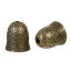 Bild von Zinklegierung Perlkappen Glocke Bronzefarbe Blumen Motiv (für Perlengröße: 16mm D) 23mm x 20mm 2 Stück