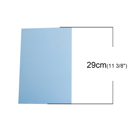 Bild von ABS Plastik Schrumpffolie Rechteck Nicht Druckbar Blau 29cm x 20cm 1 Blatt