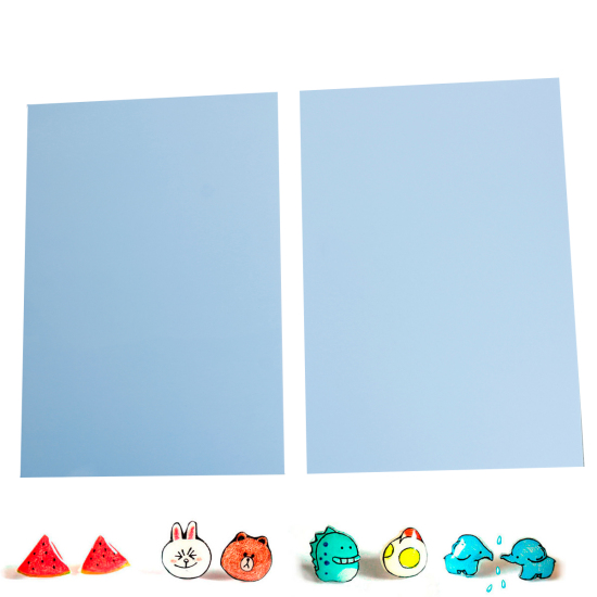 Picture of Plastic Shrink Plastic Rectangle Blue Unprintable 29cm(11 3/8") x 20cm(7 7/8"), 1 Sheet