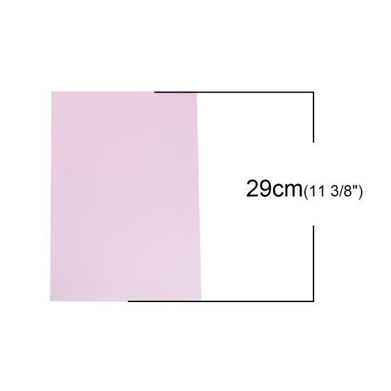 ABS シュリンクプラスチックシート 長方形 ライトピンク 印刷できない　29cm x 20cm、 1 枚 の画像