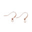 Imagen de Gancho para la oreja Accesorios de pendiente con Círculos Latón Oro Rosa 19mm x 17mm, 50 Unidades