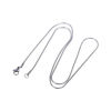 Picture of 304 Stainless Steel Snake Chain Necklace Round Silver Tone 51cm(20 1/8") long, Chain Size: 1.3mm, 1 Piece