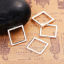 Imagen de Zamak Conectores Cuadrado Argentado Hueco 13mm x 13mm, 30 Unidades