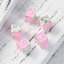 Picture of Zinc Based Alloy European Style Large Hole Charm Beads Cube Silver Plated Initial Alphabet/ Letter " M " Pink Enamel About 7mm x 7mm, Hole: Approx 5mm, 5 PCs