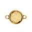 Imagen de Conectores Soporta a cabachones Zamak de Ronda , Oro antiguo Base Camafeo 12mm 20mm x 14mm, 50 Unidades