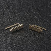 Picture of Ear Climbers/ Ear Crawlers Gold Plated Triangle 14mm x 5mm, Post/ Wire Size: (21 gauge), 1 Pair