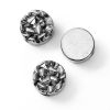 Picture of Druzy/ Drusy (Grade B) Synthetic Hematite Beads Round Silver Tone About 10mm( 3/8") Dia, Hole: Approx 1mm, 10 PCs