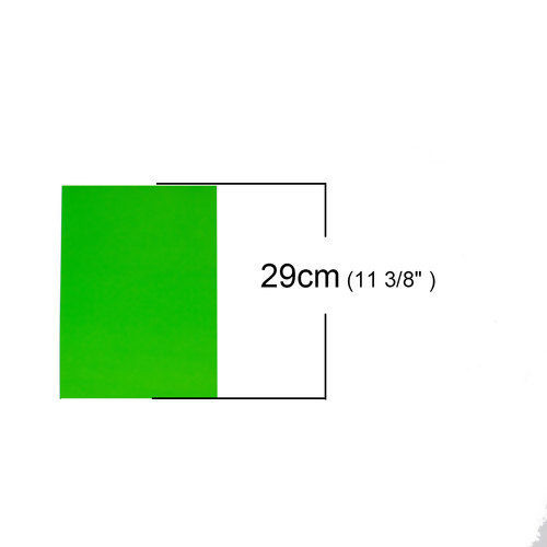 Image de Plastique Dingue/Fou en Plastique Non Imprimable Rectangle Vert 29cm x 20cm, 1 Pièce