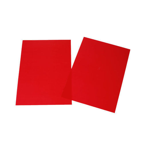 ABS シュリンクプラスチックシート 長方形 赤 印刷できない　29cm x 20cm、 1 個 の画像