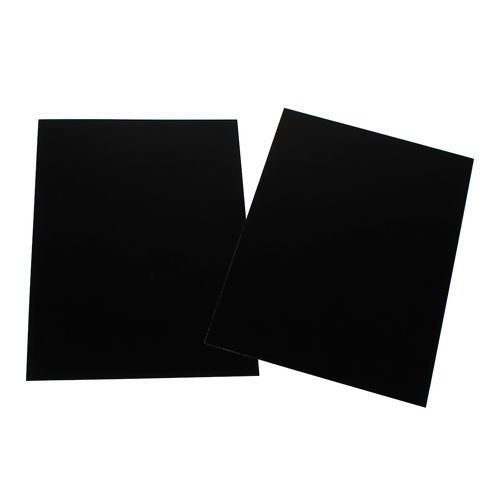 ABS シュリンクプラスチックシート 長方形 黒 印刷できない　29cm x 20cm、 1 個 の画像