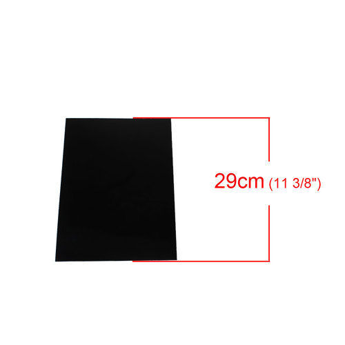 Picture of Shrink Plastic Rectangle Black Unprintable 29cm(11 3/8") x 20cm(7 7/8"), 1 Piece