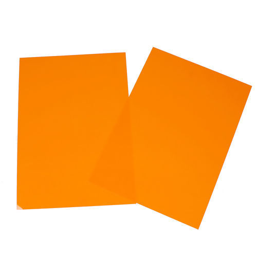 ABS シュリンクプラスチックシート 長方形 オレンジ色 印刷できない　29cm x 20cm、 1 個 の画像