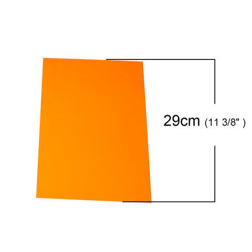 Bild von ABS Plastik Schrumpffolie Rechteck Nicht Druckbar Orange 29cm x 20cm 1 Stück