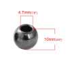 Picture of CCB Plastic Spacer Beads Round Gunmetal About 10mm Dia, Hole: Approx 4.7mm, 100 PCs