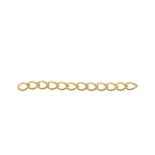 Image de Chaînes d'Extension pour Collier Bracelet en Alliage de Fer Doré 5cm long, 5mm x 4mm, 200 Pièces