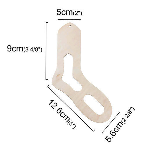 Picture of Natural Three-ply Board Sock Blocker Hollow (Size: For Children 4.5-5"), 10 PCs