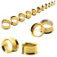 Image de Extenseur d'Oreille en Acier Inoxydable Doré Bobines 22mm x 10mm , 1 Pièce