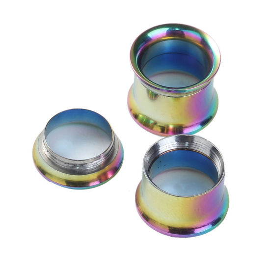 Bild von Edelstahl Ohrenkeil Expander Schwarz Band 22mm x 10mm, 1 Stück