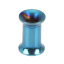 Imagen de Acero Inoxidable Expansor de Orejeras Azul Cilíndrico 10mm x 7mm, 1 Unidad
