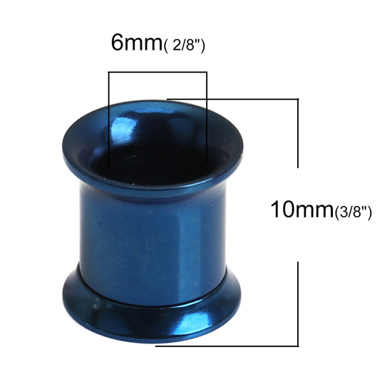 Immagine di Acciaio Inossidabile Espansore per barella auricolare Blu Cilindrico 10mm x 10mm, 1 Pz