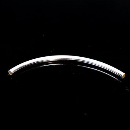 Picture of Brass Beads For DIY Jewelry Making Curved Tube