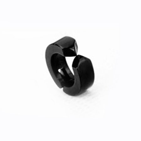 Stainless Steel Ear Clips Earrings Black Round 13mm x 13mm, 1 Piece