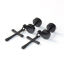 Immagine di Acciaio al titanio Orecchini a Perno Nero Dumbbell Croce 24mm x 6mm, Posta / Filo Dimensione: (18 misura), 1 Pz