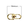 Picture of Zinc Based Alloy Keychain & Keyring Oval Gold Plated 19mm x 9mm, 20 PCs