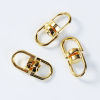 Picture of Zinc Based Alloy Keychain & Keyring Oval Gold Plated 19mm x 9mm, 20 PCs