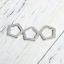 Picture of Zinc Based Alloy Connectors Geometric Silver Tone Pentagon Hollow 33mm x 13mm, 10 PCs