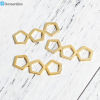 Picture of Zinc Based Alloy Connectors Geometric Gold Plated Pentagon Hollow 33mm x 13mm, 10 PCs