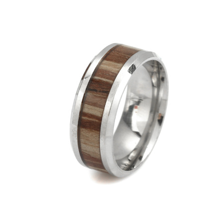 Bagues en Acier Inoxydable Non Ajustable Argent Mat Couleur Naturelle 18.3mm (Taille d'US: 8.25) , 1 Pièce