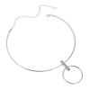 Picture of Collar Neck Ring Necklace Silver Tone Round Circle Ring 37.5cm(14 6/8") long, 1 Piece