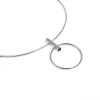Picture of Collar Neck Ring Necklace Silver Tone Round Circle Ring 37.5cm(14 6/8") long, 1 Piece