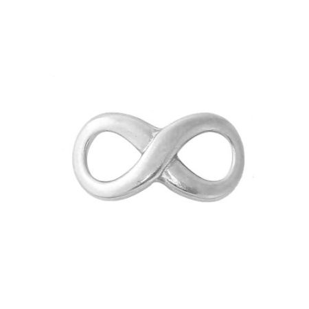 Image de Connecteurs de Bijoux en Acier Inoxydable Symbole"Infini" Étain Antique 20mm x 10mm, 2 Pcs