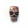Image de Perles en Alliage de Zinc Tête de Mort Crâne Halloween Cuivre Rouge Antique 12mm x 8mm, Taille de Trou: Environ 4mm, 20 Pcs