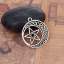 Picture of Zinc Based Alloy Pendants Round Antique Silver Color (Can Hold ss16 Pointed Back Rhinestone) Celtic Knot Pentagram Star 33mm(1 2/8") x 30mm(1 1/8"), 5 PCs