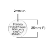 Picture of Zinc Based Alloy Pet Memorial Charms Round Antique Silver Color Message Heart 25mm(1") Dia, 5 PCs