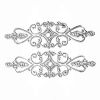 Picture of Iron Based Alloy Embellishments Leaf Silver Tone Filigree Carved 92mm(3 5/8") x 28mm(1 1/8"), 20 PCs