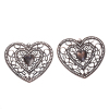 Picture of Iron Based Alloy Pendants Heart Antique Copper Filigree 65mm(2 4/8") x 59mm(2 3/8"), 20 PCs