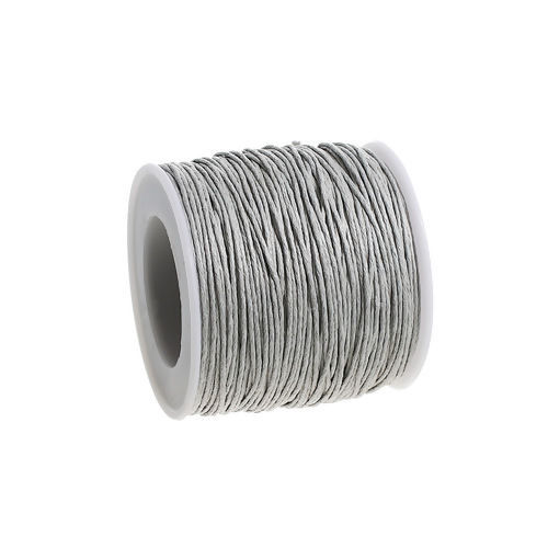 Picture of Cotton Jewelry Wax Cord Gray 1mm, 1 Roll (Approx 70 M/Roll)