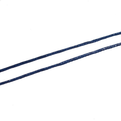 綿 コットン ジュエリー ワックスロープ コード  紺碧 1mm、 1 巻 (約 70 メートル/巻) の画像