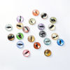 Imagen de 10 Unidades Vidrio Dome Seals Cabochon Ronda Flatback Al Azar Color Mezclado Ojo 20mm Dia
