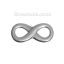 Image de Connecteurs en Acier Inoxydable Symbole"Infini" Étain Antique 21mm x 11mm, 2 Pcs