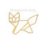 Imagen de Latón Origami Conectores Gato Chapado en Oro 24mm x 20mm, 2 Unidades