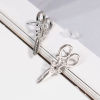 Picture of Ear Post Stud Earrings Silver Plated Scissor 24mm x 12mm, Post/ Wire Size: (20 gauge), 1 Pair